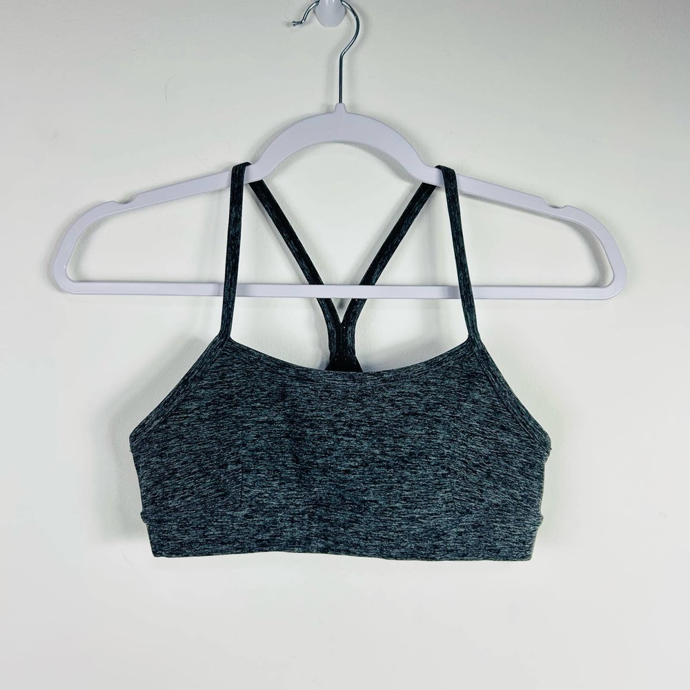 Alo Space Gray Athletic Sports Bra Size Small